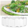 BNJZWJJ 20 bordi decorativi per giardino, recinzioni da giardino, colore bianco, flessibili, per esterni, prato, aiuole, cortili, prato