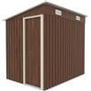 Parama Casetta da giardino in acciaio zincato 1,56x2,06x1,82/1,60m effetto legno - 2,70mq