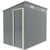 Parama Casetta da giardino in acciaio zincato 1,56x2,06x1,82/1,60m colore grigio - 2,70mq