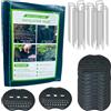 Fycooler Telo Pacciamatura 2x10M-90g/m² Telo Anti Erbacce per Orto,Giardino,Tessuto Permeabile all'Acqu,Stabilizzazione ai Raggi UV,Barriere Contro Le Erbe Infestanti + 15 Set di Ancoraggio e Rondella