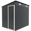 Parama Casetta da giardino in acciaio zincato 1,56x2,06x1,82/1,60m colore nero - 2,70mq