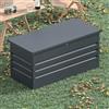 Produce Shop Baule da Esterno Giardino Contenitore in Acciaio 132x61x62cm Chamonix