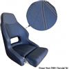 Osculati Sedile anatomico imbottito con flip up RM52 Osculati - Rivestito in vinile alta qualità · Blu scuro con cuciture beige