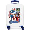 Disney Joumma Marvel Avengers Power Squad - Valigia da cabina bianca, 33 x 50 x 20 cm, rigida in ABS, chiusura a combinazione laterale, 28 l, 2,2 kg, 4 ruote doppie, bagaglio a mano