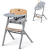 KINDERKRAFT SEGGIOLONE KINDERKRAFT LIVY 4 IN 1 + SDRAIETTA IN QUERCIA CALMEE GREY