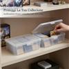 Scatola Porta Carte Trasparente per 450 Carte con Coperchio a Flip
