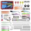 Generic Kit di esche da pesca con esche artificiali con portaoggetti
