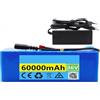 BGGNG 36V 60AH E-Bike Batteria 10S3P Batteria Al Litio A Lungo Raggio Da Per Bici Elettrica Batteria Di Ricambio Adatta Per Monopattini Pieghevoli Piastra Di Protezione Integrata 36V,XT60+SM