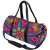 GuoChe Borsone sportivo rotondo leggero con tasca interna borsa da palestra per uomo donna borsone da viaggio sport floreale Dot Art ripetizione motivo