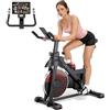 Dripex 2025 - Cyclette per bicicletta, silenziosa, con sella comoda, grande supporto per tablet, display LCD, resistenza regolabile, per interni, portata fino a 150 kg