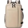 Hellery Zaino da Viaggio con Scomparto Scarpe Borsone Palestra Zaino Duffel Borsa Sportiva con Carico Facile E Tasca Scarpe Adatto a Weekend Palestra Pendolarismo Viaggio Corto, Beige, Cachi Chiaro