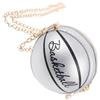 HOUDERCO Borsa a Tracolla a Forma di Pallone da Basket Argento