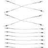 TOYANDONA 20 Pezzi Surf Fishing Leader Line Acciaio Inossidabile con Moschettoni e Snap Nero Filo Resistente per Montature Cambio Rapido e Lanci Precisi in Acque Dolci e Salate