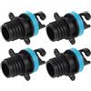 TOYANDONA 4 Pezzi Adattatore Valvola per Pompe Aria in PVC Nero Compatibile Tavole da Kayak per Escursioni All'aperto e Pesca, Installazione Rapida e Versatile
