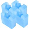 TIDTALEO 4 Pezzi Freezer Ice Case Blu in Plastico Atmosfera Estiva | Coperchio Anti-perdita, Riutilizzabile, Facile da Trasportare e Riporre