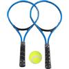 Demeras Racchetta da tennis per bambini Racchetta da tennis in lega di ferro Racchetta da tennis per principianti Accessorio per racchetta con palla e borsa per il trasporto per bambini(Blu)
