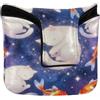 GuoChe Mallet - Copri testa per putter, con chiusura magnetica, per la maggior parte delle marche, in pelle PU, carino, gatto bianco addormentato, pesce kois, cielo stellato