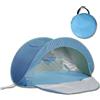 Striegro Tenda da spiaggia pop-up per 3-4 persone, montaggio rapido, blu.. | Configurazione automatica istantanea, tenda per la privacy con cerniera, ideale per viaggi in spiaggia con la famiglia