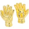 VINTORKY 2 Pezzi Coppa Calcio Mini in Lega Oro, Statuetta Decorativa