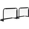 HOMCOM Porta da calcio pieghevole 2 pz metallo bambini 90x36x60 cm Nero | Porte da calcio con telaio metallico, per adulti, giardino