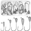 Annyswit 24 Pezzi/5 Misure Teste di Jig a Tubo con Ami da Pesca 9/6/4.5/3/1.5 g Piccole Teste di Jig Affilate con Tubo Pallini di Piombo per Esche di Gomma & Esche Morbide Vermi Rossi