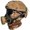 cuguoe Casco FAST PJ con occhiali, maschera e copertura | Casco FAST PJ con maschera traspirante, occhiali, copertura e ghetta for il collo