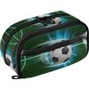 ODAWA Calcio Neon Blu Verde Grande Capacità Sacchetto di Cancelleria Portatile per Ragazze
