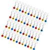 Generisch 100 pezzi da pesca Float Bobber Stops Space Beans connettore a spirale in metallo gancio da pesca Sea Bean Connector Enduring Float Bobber Stops