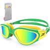 ZIONOR NANQUAN ZIONOR Kids Swim Goggles, G1MINI Polarized Swimming Goggles Comfort for Age 6-14, UV Protection Anti-Fog Adjustable Strap Fit for Child Boys Girls (Gold Lens)