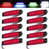 Electrely Luce di Navigazione per Barche, 10 Pezzi 12V Marine Boat Yacht Luce a LED Lampada di Prua Laterale per luci di Prua e di Poppa, luci per Kayak (Rosso)