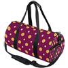 GuoChe Borsone sportivo rotondo leggero con tasca interna borsa da palestra per uomo donna borsone da viaggio sport vino oro crema pois
