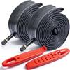 FengCan 20 x 2.125/2.25/2.30/2.35/2.40 camere d'aria e leve per pneumatici, 50,8 cm di ricambio per biciclette (2 pezzi), camere d'aria affidabili da 20 x 2,125-2,40 mm, valvola Schrader AV32 mm per scenari