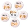 Aolso Spilla Addio al Nubilato, 1pc Sposa + 5pc Spille Amica della Sposa, Kit Badge Decorazione per Festa di Addio al Nubilato Matrimonio Nozze (Rosa)