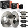 Frankberg 1 set freni incl. 2 dischi freno + 4 pastiglie freno posteriori | 5Q0615601D; Compatibile con: T.o.u.r.a.n 5T1, A3 Limousine 8VM 8VS, A3 8V1 8VK, Golf VI Cabriolet 517
