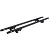Inter Pack Barre Portatutto 135 cm per Mancorrenti Aperti, Carico Max 90 kg per Auto, Portapacchi Universale in Alluminio con Profilo Ovale Aerodinamico, Serrature e Canale T