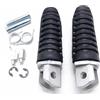 PRFGSGVBV Poggiapiedi Anteriori E Posteriori Per Motocicletta Per Suzuki DL650 DL1000 GSF1250 SX650F Per Bandit 650 SFV650 SV650 GSR600 GSXR1100 Pedaline Moto Cavalletto(Front Silver)