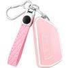 OFF WE GO Custodia Chiave Cover Chiave Guscio Chiavi per VW Golf 8 ID3 ID4 GTI MK8 Seat Leon MK4 Ateca Tarraco Skoda Octavia 8 Coprichiave Macchina Copri Chiavi Telecomando Portachiavi, Argento Rosa