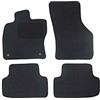 Alpha-Tex Produktions- und Handels GmbH Tappetini adatti per Peugeot 206 CC Tipo 2D (Costruzione 2000-2008), Hit antracite | 4 pz. | Bordo blu chiaro | 2x serratura a scatto
