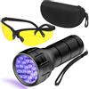 COSOOS Kit per Rilevazione di Perdite dell'aria Condizionata, Kit per Rilevazione di Perdite AC, Luce UV per Rilevazione di Perdite UV con Colorante, Rilevatore di Perdite di Olio con Colorante UV con
