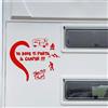 Generico Adesivo sticker camper frase frasi VA DOVE TI PORTA IL CAMPER -caravan roulotte- accessori grafiche fiancata scegli colore cod.1974 (032 Rosso, cm 30 x 25)