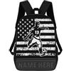 ASD Jewerly Sport personalizzato giocatore di calcio zaino regalo, nome personalizzato stampa di calcio Casual zaino per laptop Daypack borsa