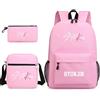 KASENFASHION Stray SKZ00 Zaino Scuola Bambini Stile Kpop Set 3 in 1 Zaino con Tracolla e Astuccio Grande Capacità Scomparto Laptop 15,6 Pollici Impermeabile Leggero