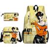 Anjinguang Osaki Nana - Set di 3 zaini con stampa 3D Komatsu Nana con borsa a tracolla e borsa per cancelleria, zaino casual da viaggio 3 in 1, Tipo 6., Taglia unica, Set di zaini per la scuola