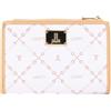 LANCETTI Portafoglio Donna Grande, Similpelle Bianco Beige, Porta Carte Credito e Monete, Elegante con Scatola Regalo