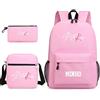 KASENFASHION Stray SKZ00 Zaino Scuola Bambini Stile Kpop Set 3 in 1 Zaino con Tracolla e Astuccio Grande Capacità Scomparto Laptop 15,6 Pollici Impermeabile Leggero