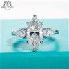 ANU JEWEL AnuJewel 4cttw Marquise Cut D Color Moissanite Diamond fidanzamento anelli in argento Sterling 925 per gioielli da donna all'ingrosso