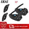 EJEAS Q7 Interfono Bluetooth per moto Walkie Talkie, con 1 taglio 6, auricolare per moto, interfono per casco per 7 ciclisti che parlano di gruppo