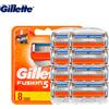 Gillette Fusion 5 Lama di rasoio 5 strati Testina di rasatura manuale di sicurezza Sostituzione rasoio per barba Ricariche Cassette per uomo Cura del viso