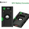 PALO Piastra adattatore batteria NP-F per fotocamere DSLR e mirrorless con display LCD compatibile con Sony NP-F980, NP-F970, NP-750, NP-F550