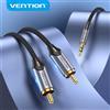 Vention Cavo RCA da 3,5 mm a 2RCA Splitter RCA Jack 3,5 Cavo audio RCA per amplificatore smartphone Home Theater Cavo AUX RCA